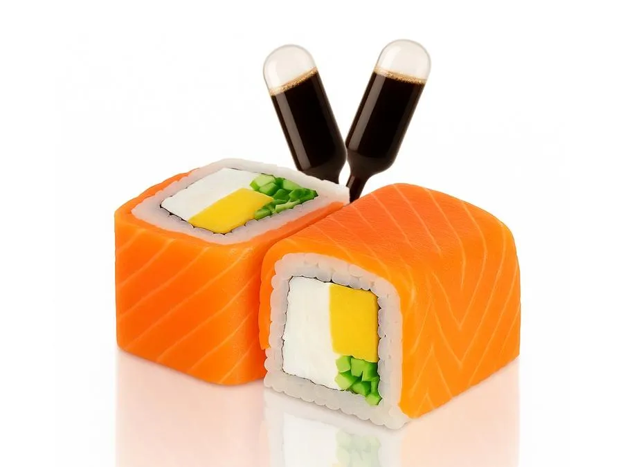 Филадельфия с Манго с соусом Понзу