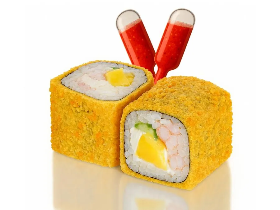 Жареный с Манго и Креветкой с соусом Манго-Чили