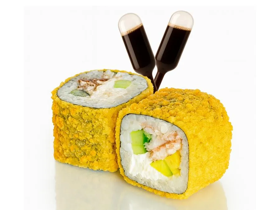 Жареный с Угрём с Устричным соусом