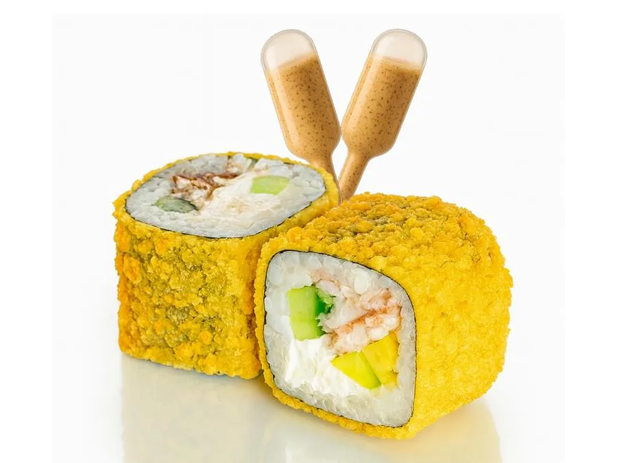 Жареный с Угрём с Кунжутным соусом