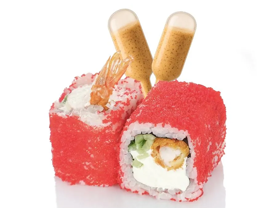 Креветка в панировке и Кунжутным соусом