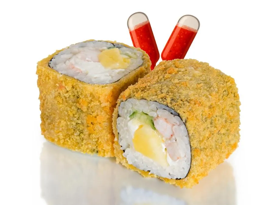 Жареный с Манго и Креветкой и соусом Манго-Чили