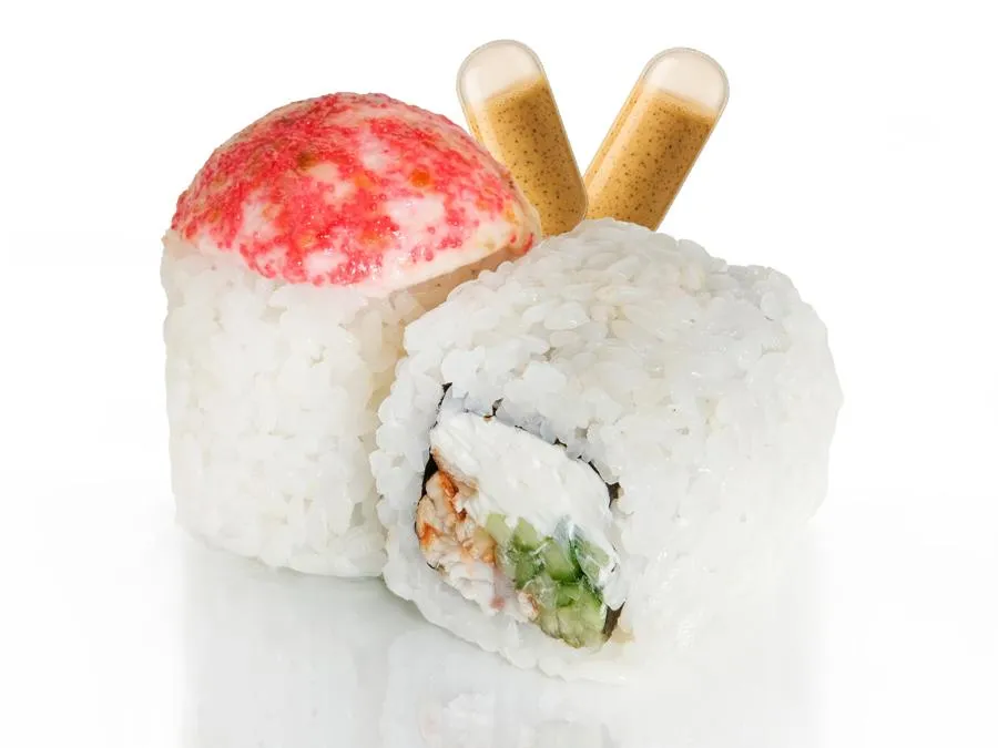 Запечённый с Угрем и Кунжутным соусом