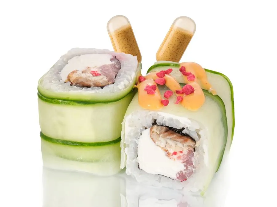 Фреш ролл Угорь-Тунец с Кунжутным соусом