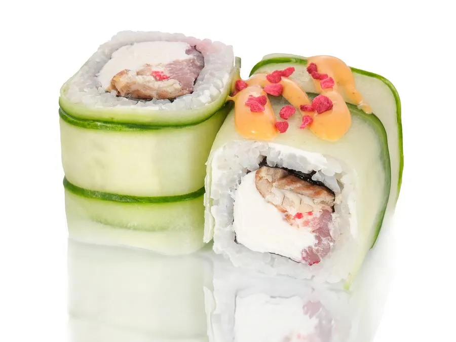 Фреш ролл Угорь-Тунец с Кунжутным соусом