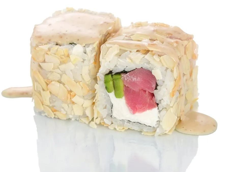 Миндальный с Тунцом и Креветочным соусом