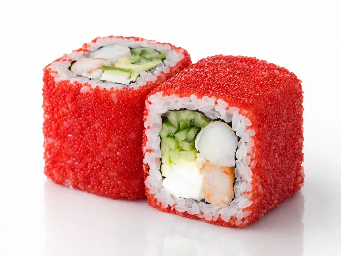 Калифорния с Креветкой и Кунжутным соусом